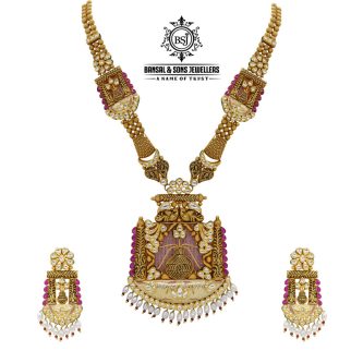 Antique long pendant set | Bansal and Sons Jewelers